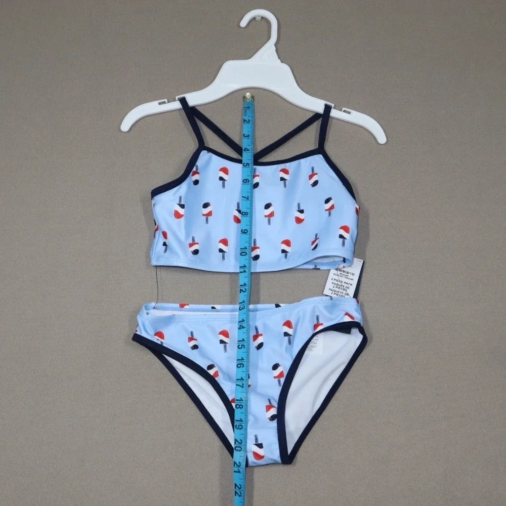 Tommy Hilfiger Big Girls‎ Popsicle Print Bikini Swimsuit, 2 Piece Set - Size M